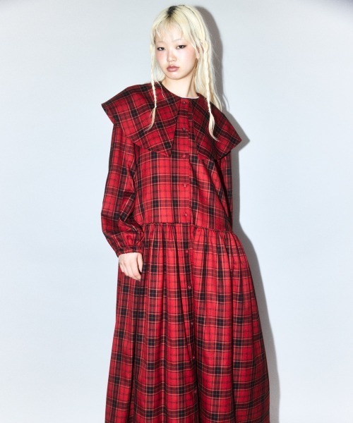 Candy Stripper（キャンディストリッパー）の「CELEBRATE BIG COLLAR ドレス（ワンピース・レディース・ブラック/レッド・FREE）」の7枚目の写真