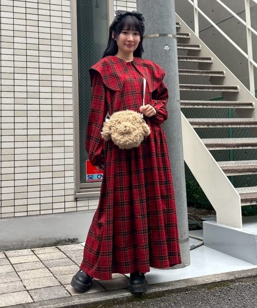 Candy Stripper（キャンディストリッパー）の「CELEBRATE BIG COLLAR ドレス（ワンピース・レディース・ブラック/レッド・FREE）」の19枚目の写真