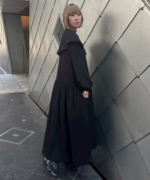 Candy Stripper（キャンディストリッパー）の「CELEBRATE BIG COLLAR ドレス（ワンピース・レディース・ブラック/レッド・FREE）」の11枚目の写真