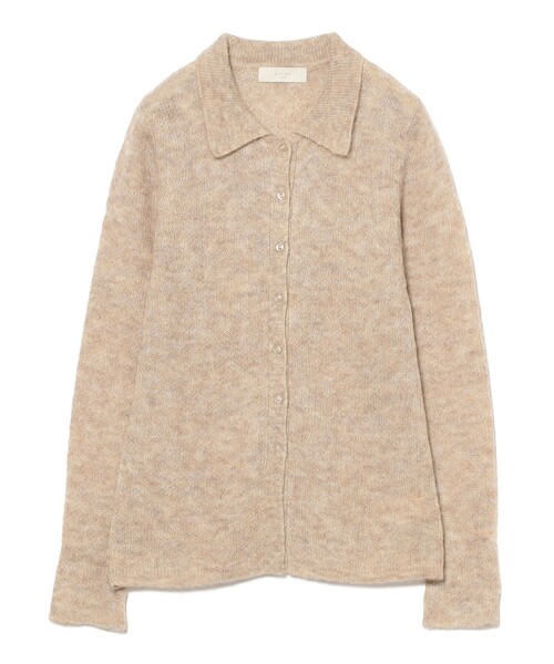 セール】モヘヤ混 ポロ ニット (手洗い可)（ニット/セーター）｜B:MING