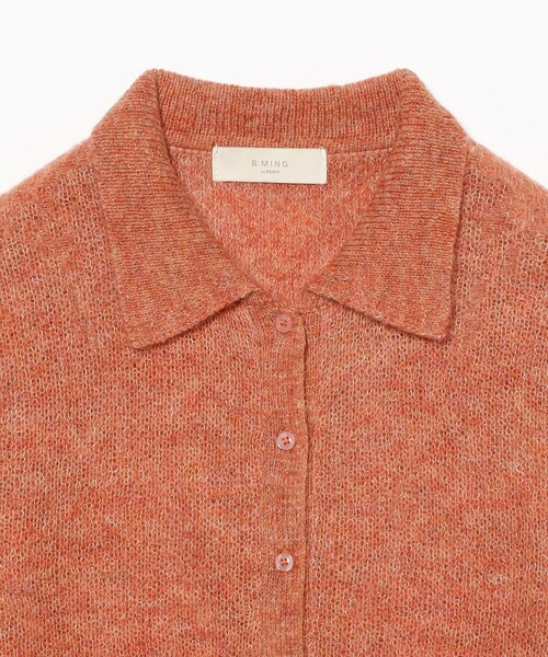 セール】モヘヤ混 ポロ ニット (手洗い可)（ニット/セーター）｜B:MING