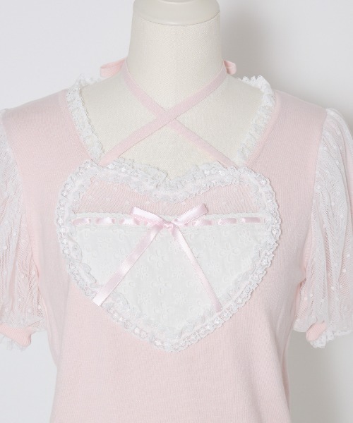 セール】My love heart puff tops（ニット/セーター）｜mellfy memory