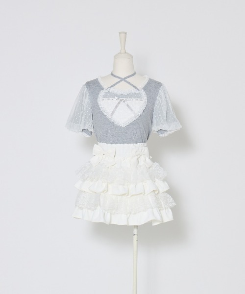 My love heart puff tops（ニット/セーター）｜mellfy memory