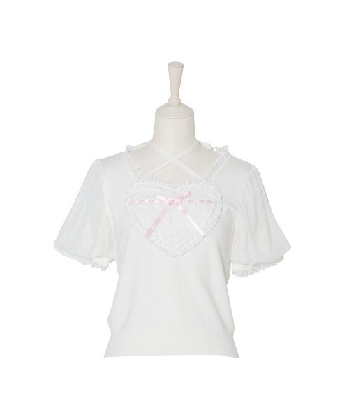 My love heart puff tops（ニット/セーター）｜mellfy memory
