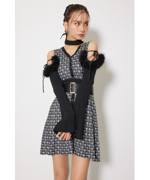 rienda(リエンダ)の「many wayフェイクファージャガードミニニットワンピース 秋服(ワンピース・レディース・ブラウン系その他/ブラック系その他・FREE)」の7枚目の写真