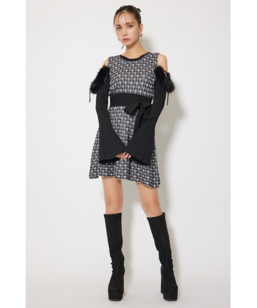 rienda(リエンダ)の「many wayフェイクファージャガードミニニットワンピース 秋服(ワンピース・レディース・ブラウン系その他/ブラック系その他・FREE)」の12枚目の写真