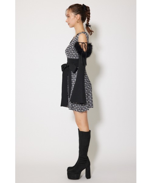 rienda(リエンダ)の「many wayフェイクファージャガードミニニットワンピース 秋服(ワンピース・レディース・ブラウン系その他/ブラック系その他・FREE)」の15枚目の写真