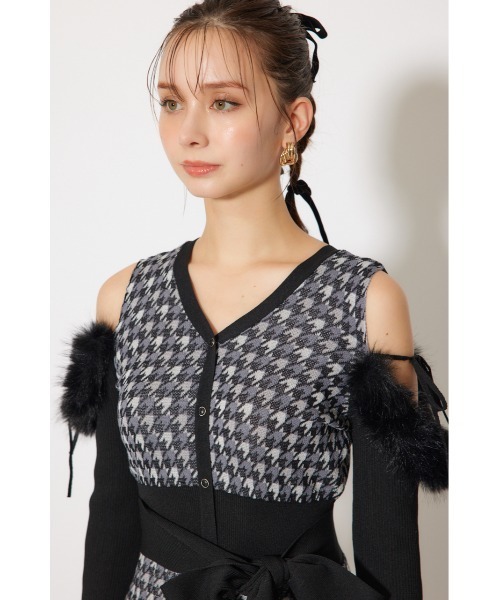 rienda(リエンダ)の「many wayフェイクファージャガードミニニットワンピース 秋服(ワンピース・レディース・ブラウン系その他/ブラック系その他・FREE)」の17枚目の写真