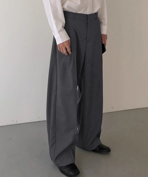 TOBEE（トゥビー）の「【TOBEE】前後タック ツータック ワイドスラックスパンツ（スラックス・メンズ・ブラック/グレー・X-LARGE/LARGE/MEDIUM/SMALL）」の17枚目の写真