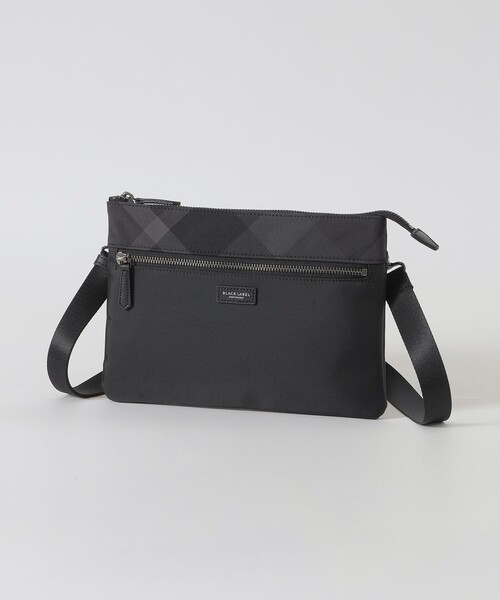 【新品】ブラックレーベルクレストブリッジ ショルダーバッグ ブラック　サコッシュ セール】【一部店舗限定】ナイロンオックスクレストブリッジチェック