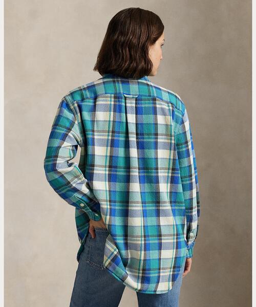 セール】リラックス フィット チェック コットン ツイル シャツ