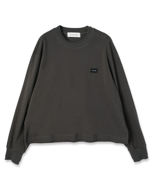 CULLNI（クルニ）の「Layerd Rib Embroidery Patch Sleeve Pullover（Tシャツ/カットソー・メンズ・ブラック/チャコール/ホワイト・2/1/0）」の3枚目の写真