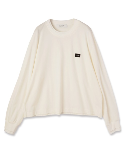 CULLNI（クルニ）の「Layerd Rib Embroidery Patch Sleeve Pullover（Tシャツ/カットソー・メンズ・ブラック/チャコール/ホワイト・2/1/0）」の4枚目の写真