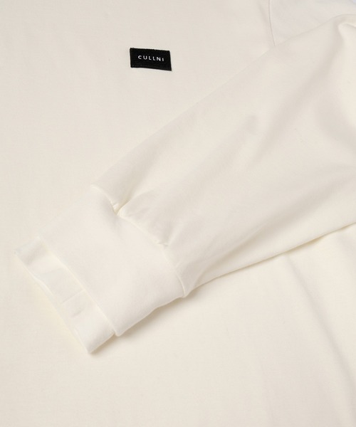 CULLNI（クルニ）の「Layerd Rib Embroidery Patch Sleeve Pullover（Tシャツ/カットソー・メンズ・ブラック/チャコール/ホワイト・2/1/0）」の7枚目の写真