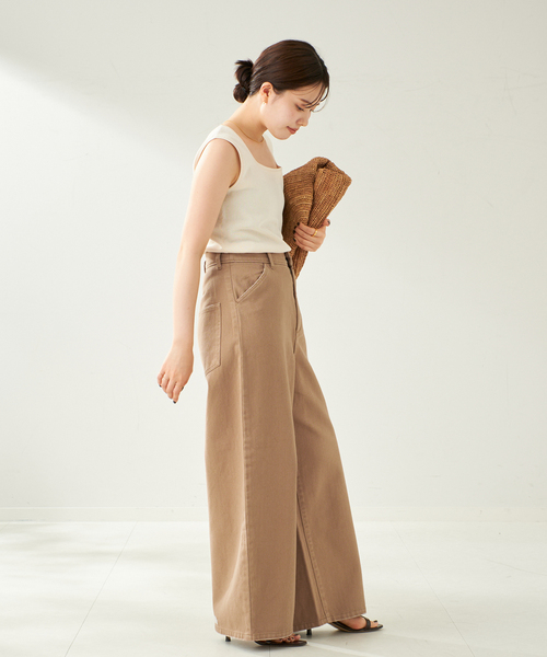 plage（プラージュ）の「《追加》CHINO BAGGY パンツ 2（チノパンツ・レディース・ホワイト/ベージュ・38/36/34）」の3枚目の写真