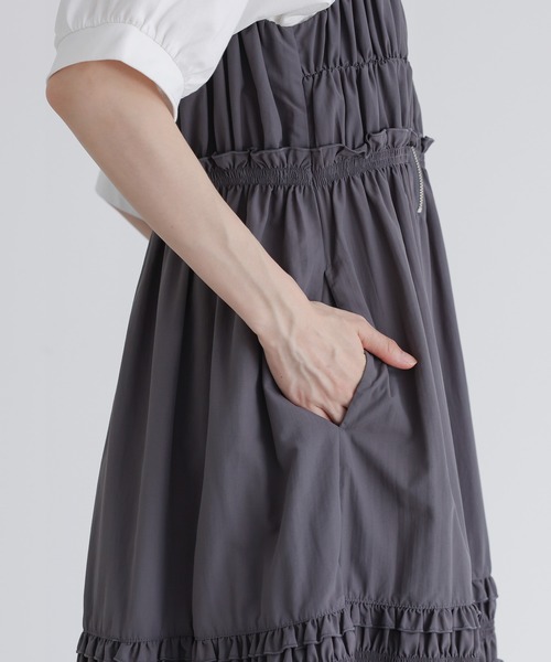 somari imagination（ソマリ イマジネーション）の「『フリルキャミワンピース』（ワンピース・レディース・ブラック/チャコール・2/1）」の21枚目の写真