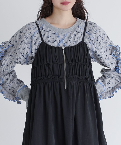 somari imagination（ソマリ イマジネーション）の「『フリルキャミワンピース』（ワンピース・レディース・ブラック/チャコール・2/1）」の18枚目の写真