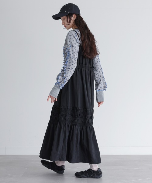 somari imagination（ソマリ イマジネーション）の「『フリルキャミワンピース』（ワンピース・レディース・ブラック/チャコール・2/1）」の13枚目の写真