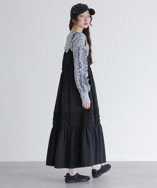 somari imagination（ソマリ イマジネーション）の「『フリルキャミワンピース』（ワンピース・レディース・ブラック/チャコール・2/1）」の16枚目の写真