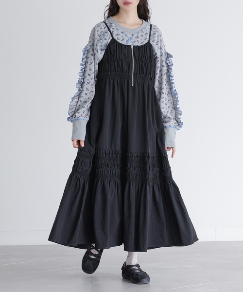 somari imagination（ソマリ イマジネーション）の「『フリルキャミワンピース』（ワンピース・レディース・ブラック/チャコール・2/1）」の22枚目の写真