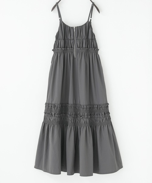 somari imagination（ソマリ イマジネーション）の「『フリルキャミワンピース』（ワンピース・レディース・ブラック/チャコール・2/1）」の5枚目の写真