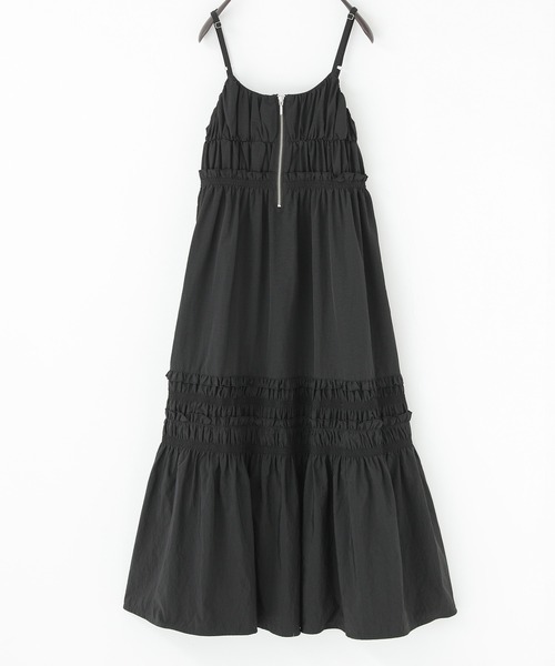 somari imagination（ソマリ イマジネーション）の「『フリルキャミワンピース』（ワンピース・レディース・ブラック/チャコール・2/1）」の6枚目の写真