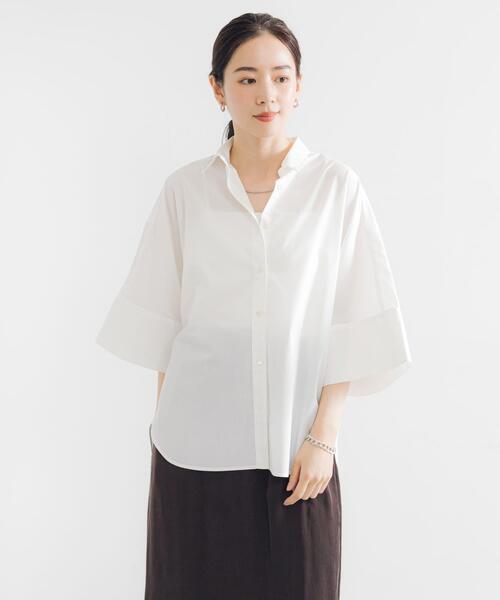 URBAN RESEARCH（アーバンリサーチ）の「ハーフスリーブシャツ（シャツ/ブラウス・レディース・ブラック/ホワイト/その他1/その他2/ブルー・FREE）」の9枚目の写真