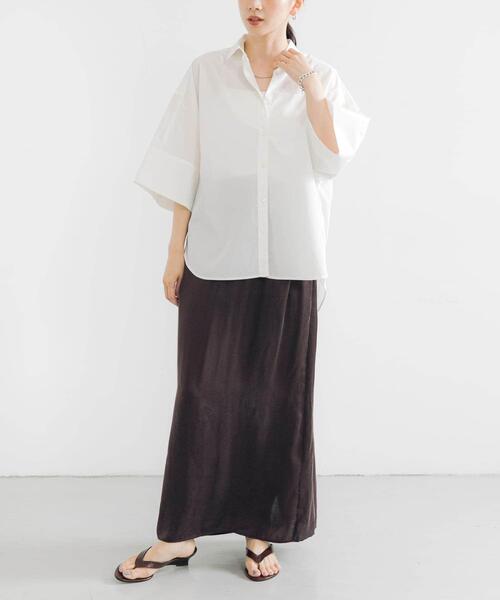 URBAN RESEARCH（アーバンリサーチ）の「ハーフスリーブシャツ（シャツ/ブラウス・レディース・ブラック/ホワイト/その他1/その他2/ブルー・FREE）」の10枚目の写真