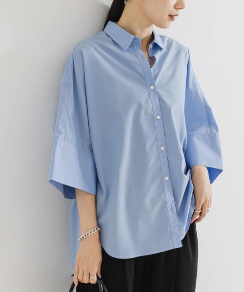 URBAN RESEARCH(アーバンリサーチ)の「ハーフスリーブシャツ(シャツ/ブラウス・レディース・ブラック/ホワイト/その他1/その他2/ブルー・FREE)」の6枚目の写真