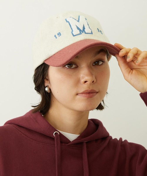 MILKFED.(ミルクフェド)の「CHENILLE LOGO EMBROIDERY MELTON CAP(キャップ・レディース・オフホワイト/ブラック/グレー・ONE SIZE)」の13枚目の写真