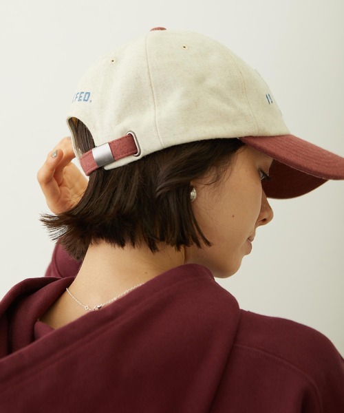 MILKFED.(ミルクフェド)の「CHENILLE LOGO EMBROIDERY MELTON CAP(キャップ・レディース・オフホワイト/ブラック/グレー・ONE SIZE)」の14枚目の写真
