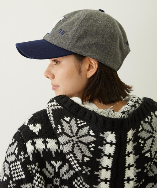 MILKFED.(ミルクフェド)の「CHENILLE LOGO EMBROIDERY MELTON CAP(キャップ・レディース・オフホワイト/ブラック/グレー・ONE SIZE)」の20枚目の写真