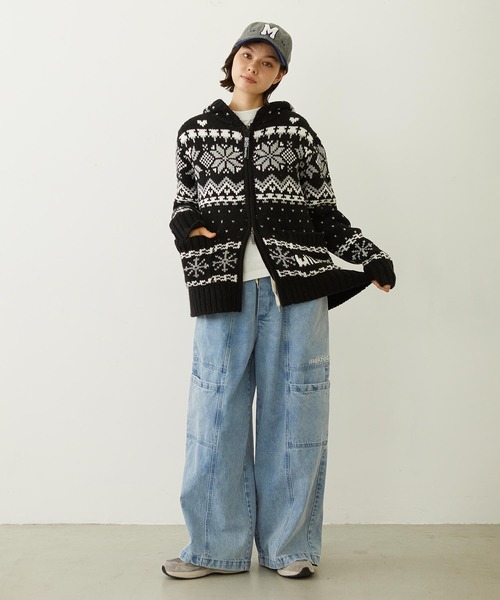 MILKFED.(ミルクフェド)の「CHENILLE LOGO EMBROIDERY MELTON CAP(キャップ・レディース・オフホワイト/ブラック/グレー・ONE SIZE)」の22枚目の写真