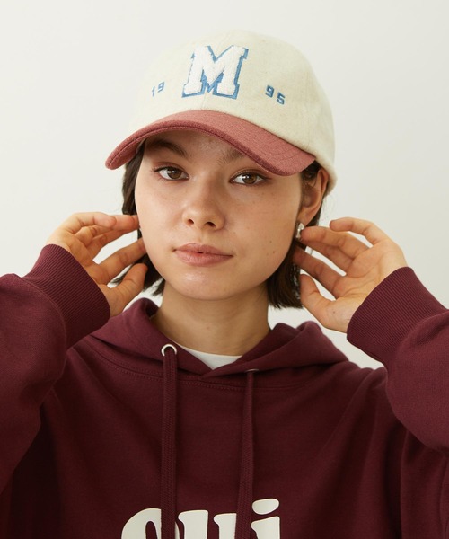 MILKFED.(ミルクフェド)の「CHENILLE LOGO EMBROIDERY MELTON CAP(キャップ・レディース・オフホワイト/ブラック/グレー・ONE SIZE)」の11枚目の写真