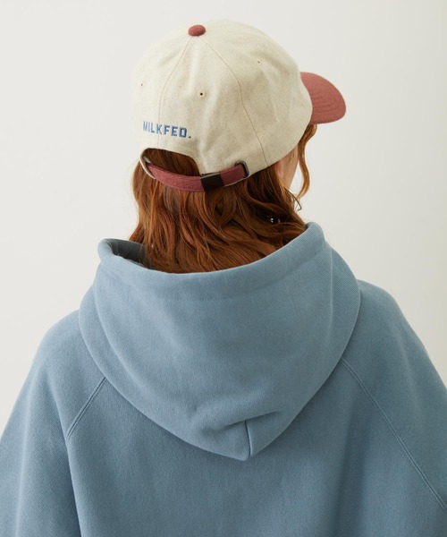 MILKFED.(ミルクフェド)の「CHENILLE LOGO EMBROIDERY MELTON CAP(キャップ・レディース・オフホワイト/ブラック/グレー・ONE SIZE)」の7枚目の写真