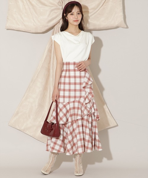 WILLSELECTION(ウィルセレクション)の「ラッフルティアードヘムスカート(スカート・レディース・ブラウン系その他/ダークブラウン/レッド系その他・FREE)」の22枚目の写真