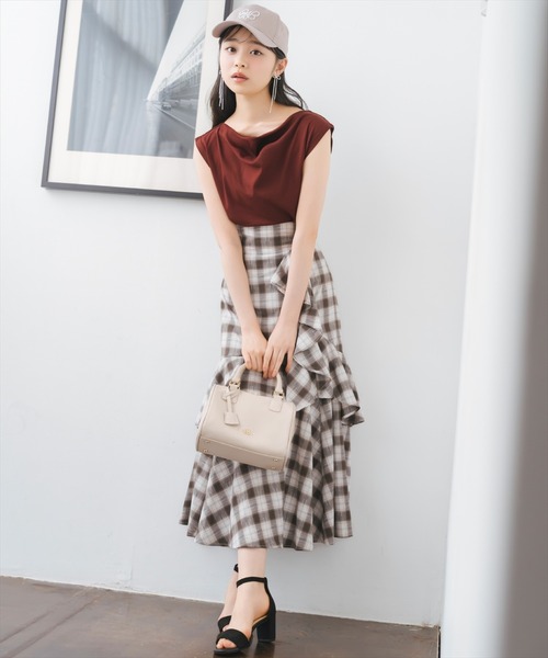 WILLSELECTION(ウィルセレクション)の「ラッフルティアードヘムスカート(スカート・レディース・ブラウン系その他/ダークブラウン/レッド系その他・FREE)」の12枚目の写真