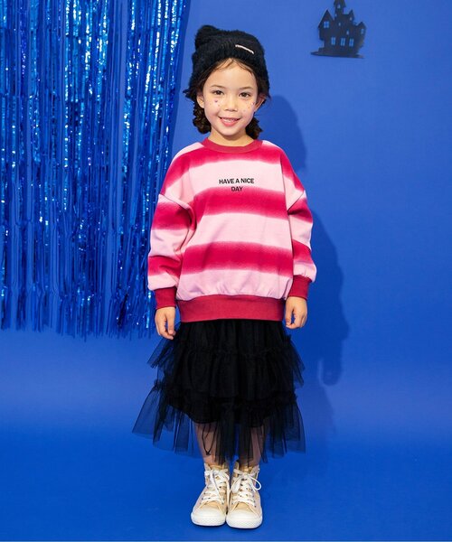 BREEZE（ブリーズ）の「アニマルニット帽（ニットキャップ/ビーニー・キッズ・パープル/オフホワイト/ブラック・58/54/50）」の20枚目の写真