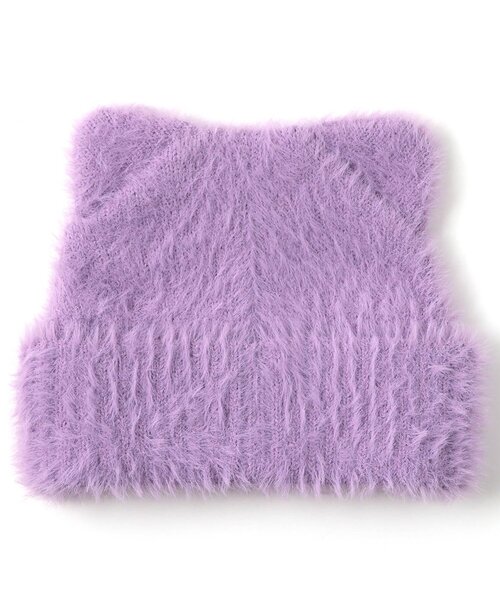 BREEZE（ブリーズ）の「アニマルニット帽（ニットキャップ/ビーニー・キッズ・パープル/オフホワイト/ブラック・58/54/50）」の14枚目の写真