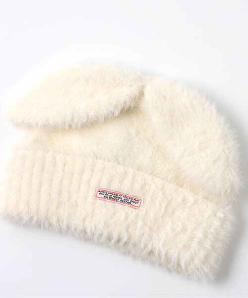 BREEZE（ブリーズ）の「アニマルニット帽（ニットキャップ/ビーニー・キッズ・パープル/オフホワイト/ブラック・58/54/50）」の15枚目の写真