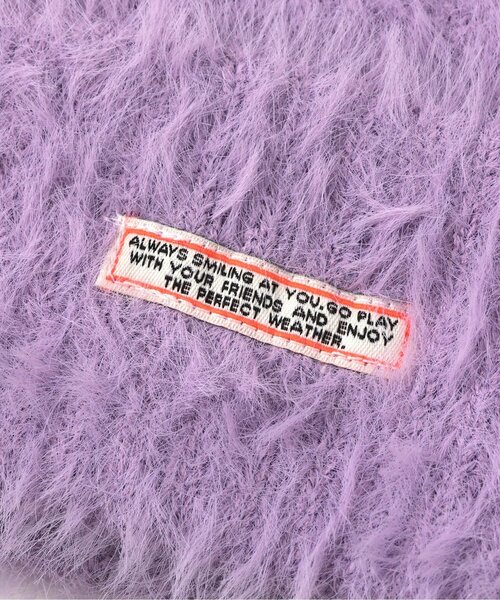 BREEZE（ブリーズ）の「アニマルニット帽（ニットキャップ/ビーニー・キッズ・パープル/オフホワイト/ブラック・58/54/50）」の18枚目の写真