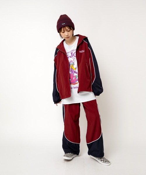 RNA（アールエヌエー）の「E5120 2カラーリブニットキャップ（ニットキャップ/ビーニー・レディース・ブラック×グレー/バーガンディー/グリーン×オレンジ・FREE）」の19枚目の写真