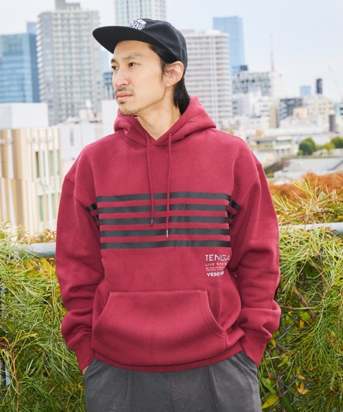 TENGA(テンガ)の「Tenga x Y.E.S Stripe Hoodie Red(パーカー・メンズ・レッド・X-LARGE/LARGE/MEDIUM)」の4枚目の写真