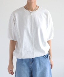 cepo | パフスリーブキリカエ半袖Tee(Tシャツ/カットソー)