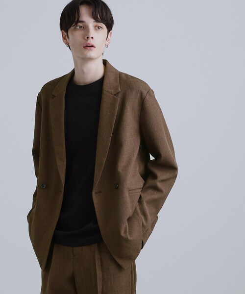 tk.TAKEO KIKUCHI(ティーケータケオキクチ)の「【セットアップ対応】テッククレープテーラードジャケット(テーラードジャケット・メンズ・ブラック/ブラウン系その他/チャコールグレー・01/02/03)」の4枚目の写真