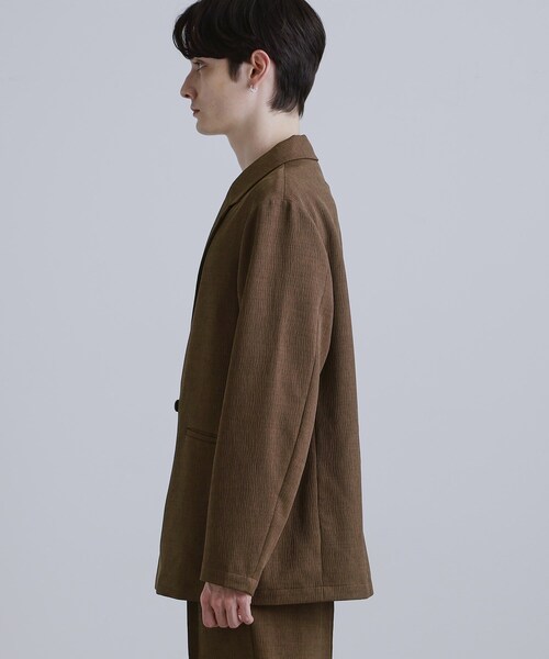 tk.TAKEO KIKUCHI(ティーケータケオキクチ)の「【セットアップ対応】テッククレープテーラードジャケット(テーラードジャケット・メンズ・ブラック/ブラウン系その他/チャコールグレー・01/02/03)」の9枚目の写真