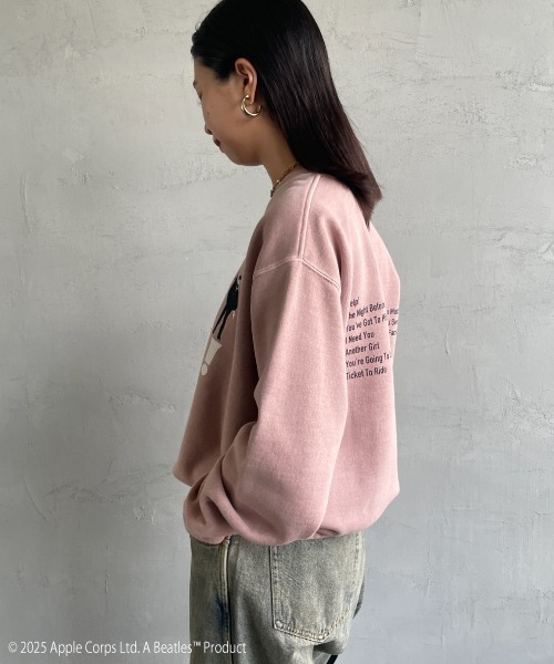 GOOD ROCK SPEED（グッドロックスピード）の「[GOOD ROCK SPEED/グッドロックスピード] 別注 THE BEATLES プリントスウェット(HELP!)（スウェット・レディース・ピンク・XL/L/M）」の4枚目の写真