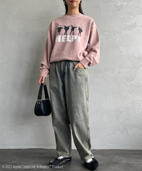 GOOD ROCK SPEED（グッドロックスピード）の「[GOOD ROCK SPEED/グッドロックスピード] 別注 THE BEATLES プリントスウェット(HELP!)（スウェット・レディース・ピンク・XL/L/M）」の6枚目の写真