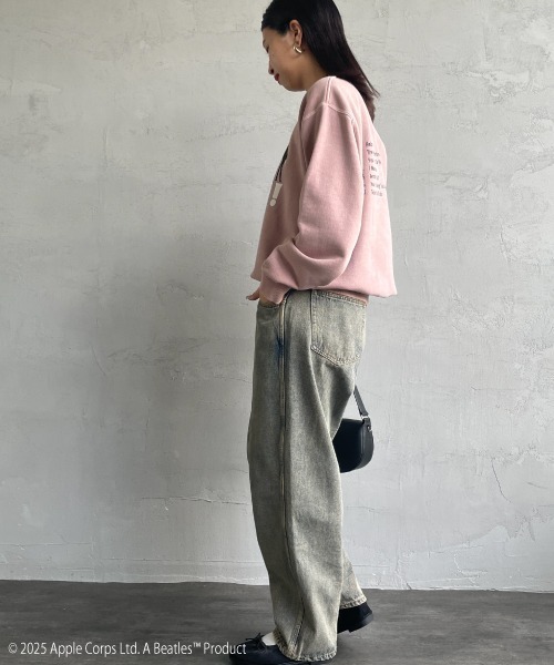 GOOD ROCK SPEED（グッドロックスピード）の「[GOOD ROCK SPEED/グッドロックスピード] 別注 THE BEATLES プリントスウェット(HELP!)（スウェット・レディース・ピンク・XL/L/M）」の7枚目の写真