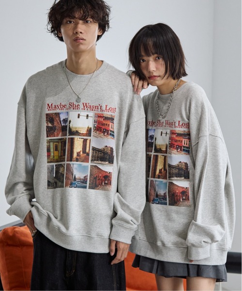 PBLIM(ページボーイリム)の「《UNISEX》ロストキャットスウェット(スウェット・レディース・ネイビー/オフホワイト/グレー・MEDIUM/LARGE)」の2枚目の写真